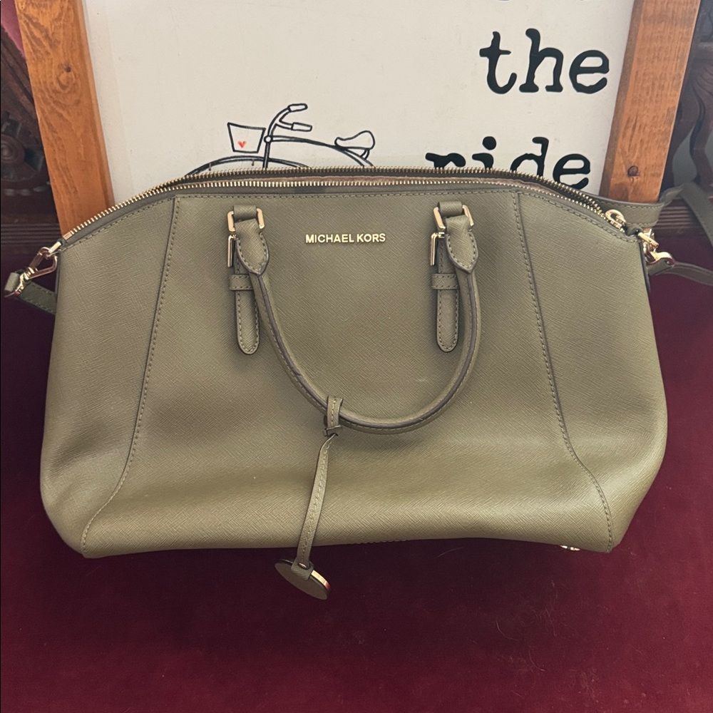 Michael Kors Olive Green Handbag